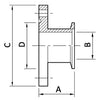 Adaptor NW/ASA with O-Ring Groove